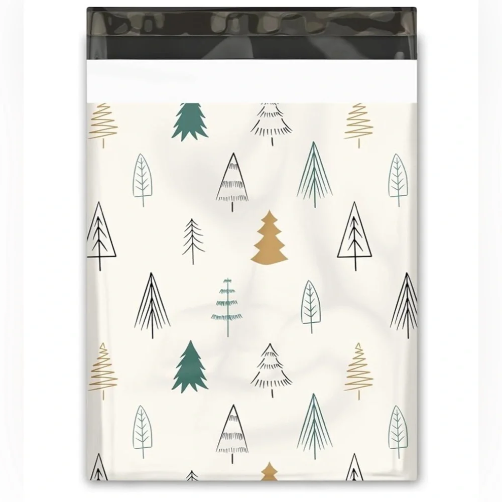 Christmas Tree 20 poly Mailers size 10 x 13 multi color